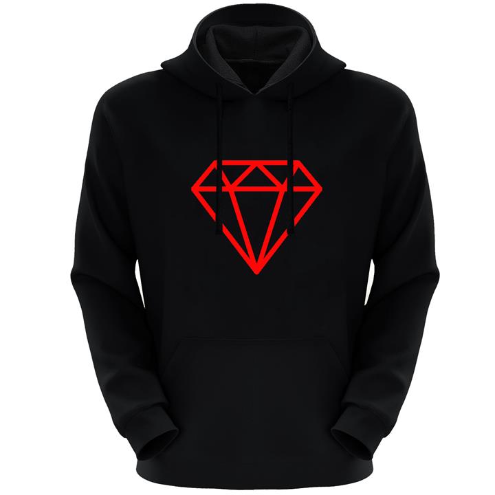 هودی مردانه مدل الماس E808 رنگ مشکی